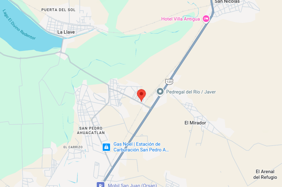 Mapa de ubicación del salón en Tequisquiapan